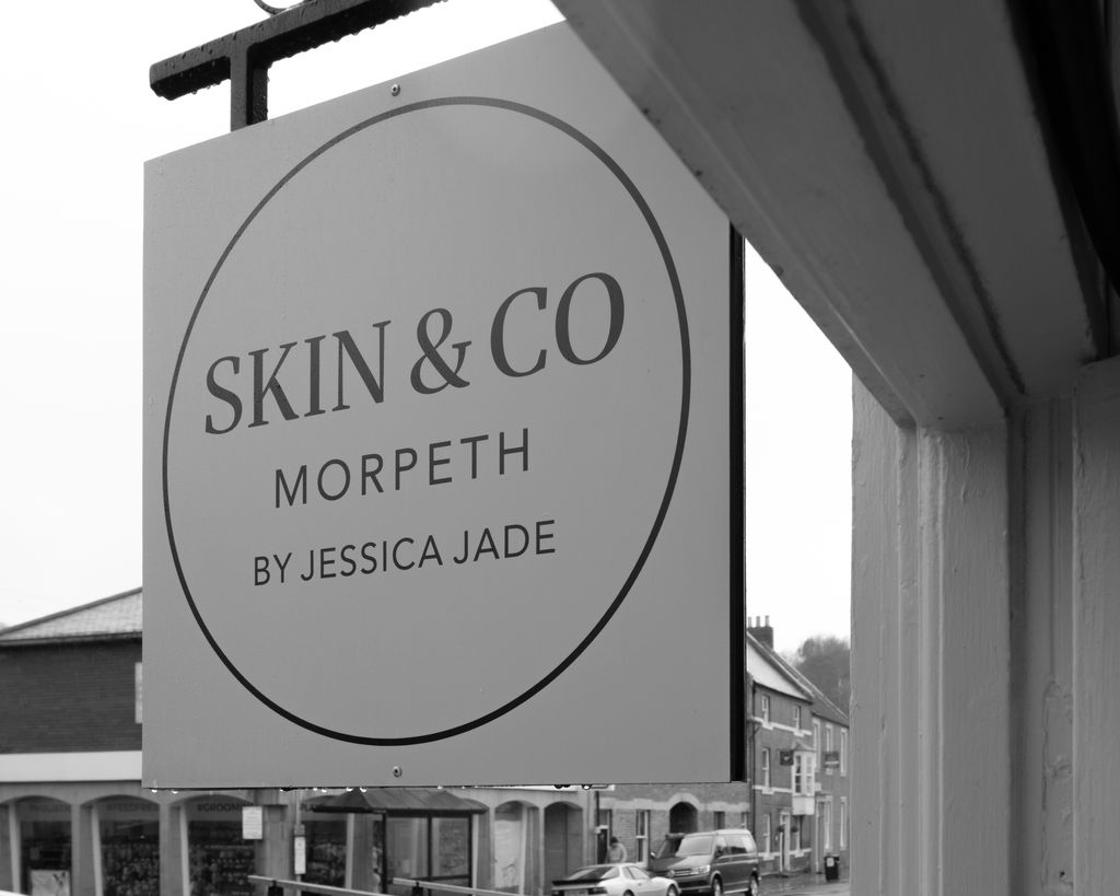 The Skin & Co Morpeth by Jessica Jade hanging sign on Oldgate